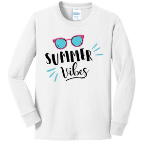 Summer Vibes Vacation Fun Kids Long Sleeve Shirt