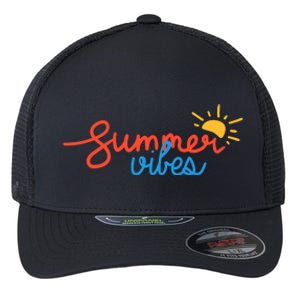 Summer Vibes Vacation Fun Flexfit Unipanel Trucker Cap