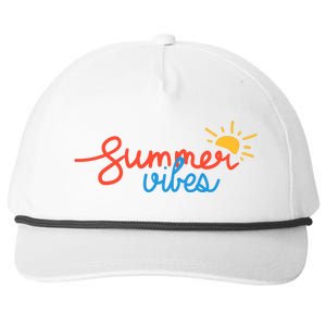 Summer Vibes Vacation Fun Snapback Five-Panel Rope Hat