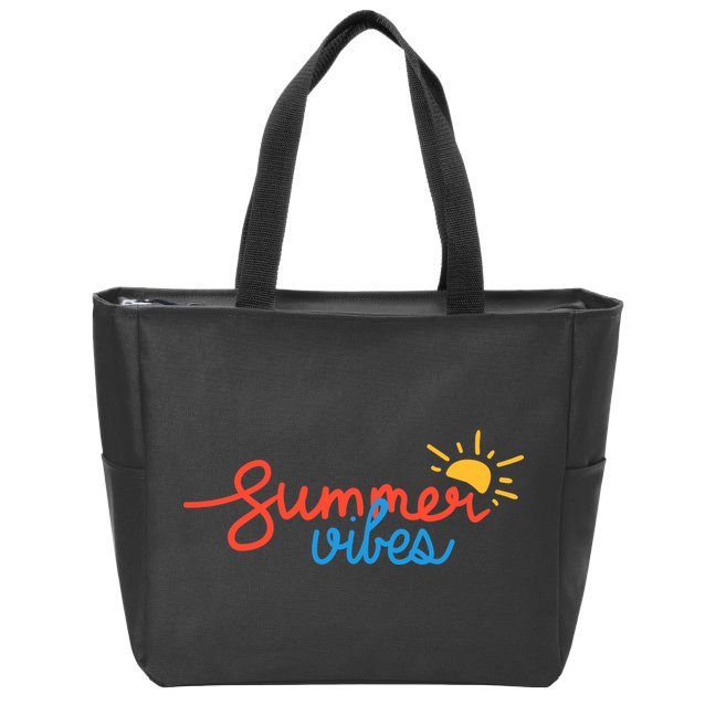 Summer Vibes Vacation Fun Zip Tote Bag