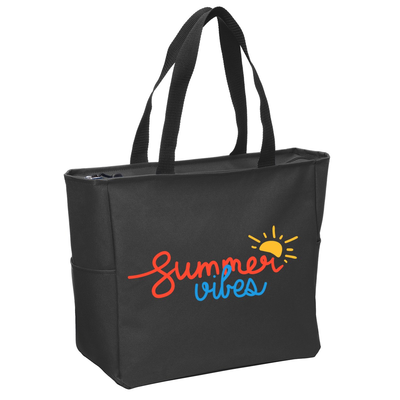 Summer Vibes Vacation Fun Zip Tote Bag
