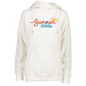 Summer Vibes Vacation Fun Womens Funnel Neck Pullover Hood