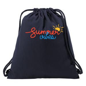 Summer Vibes Vacation Fun Drawstring Bag