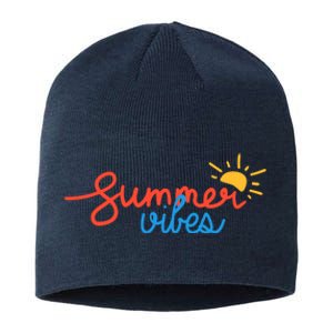 Summer Vibes Vacation Fun Sustainable Beanie