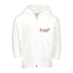 Summer Vibes Vacation Fun Toddler Zip Fleece Hoodie