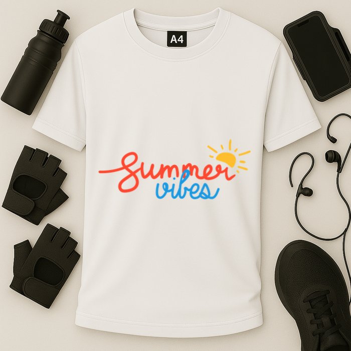 Summer Vibes Vacation Fun Cooling Performance Crew T-Shirt