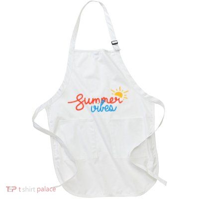 Summer Vibes Vacation Fun Full-Length Apron With Pockets