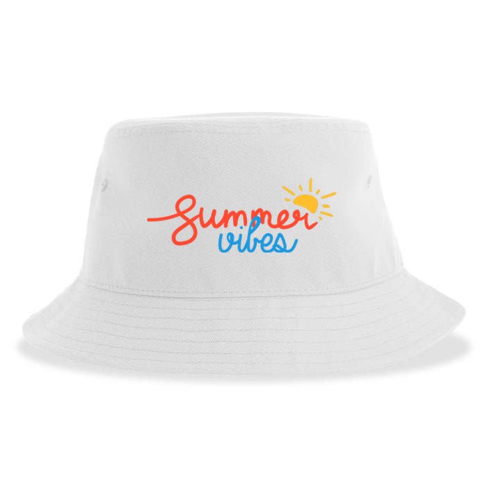 Summer Vibes Vacation Fun Sustainable Bucket Hat