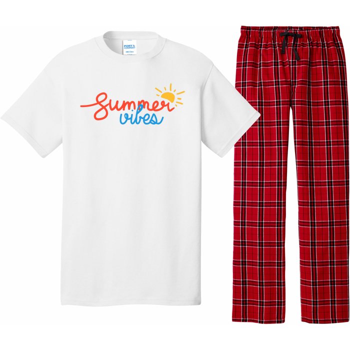 Summer Vibes Vacation Fun Pajama Set