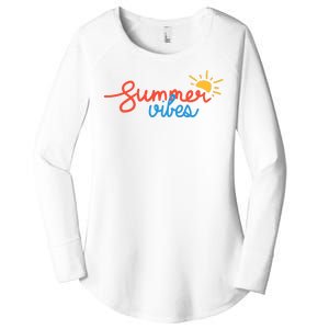 Summer Vibes Vacation Fun Women's Perfect Tri Tunic Long Sleeve Shirt