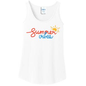 Summer Vibes Vacation Fun Ladies Essential Tank