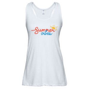 Summer Vibes Vacation Fun Ladies Essential Flowy Tank