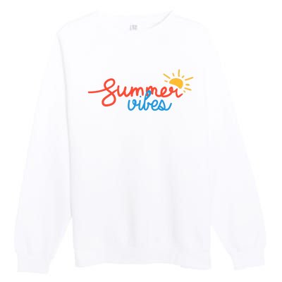 Summer Vibes Vacation Fun Premium Crewneck Sweatshirt