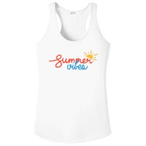 Summer Vibes Vacation Fun Ladies PosiCharge Competitor Racerback Tank