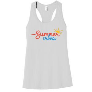 Summer Vibes Vacation Fun Women's Racerback Tank