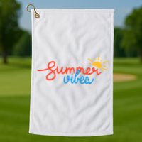 Summer Vibes Vacation Fun Golf Towel