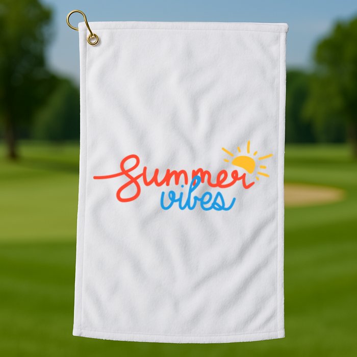 Summer Vibes Vacation Fun Golf Towel