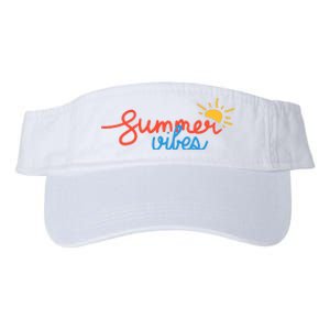 Summer Vibes Vacation Fun Valucap Bio-Washed Visor