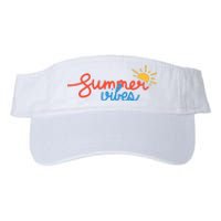 Summer Vibes Vacation Fun Valucap Bio-Washed Visor