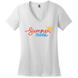 Summer Vibes Vacation Fun Women's V-Neck T-Shirt