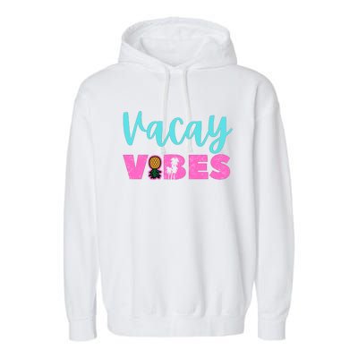 Swingers Vacay Vibes Upside Down Pineapple Small Chest Logo Great Gift Garment-Dyed Fleece Hoodie