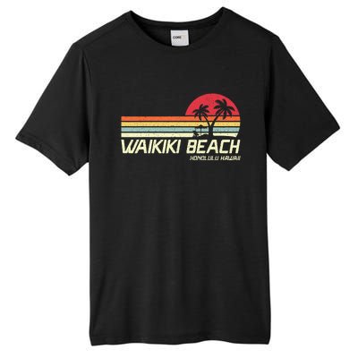 Summer Vacation Vintage Honolulu Hawaii Waikiki Beach Tall Fusion ChromaSoft Performance T-Shirt