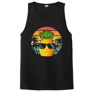 Summer Vibes Vacay Mode Cool Pineapple Retro Tropical Summer Funny Gift PosiCharge Competitor Tank