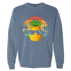 Summer Vibes Vacay Mode Cool Pineapple Retro Tropical Summer Funny Gift Garment-Dyed Sweatshirt