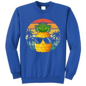 Summer Vibes Vacay Mode Cool Pineapple Retro Tropical Summer Funny Gift Sweatshirt