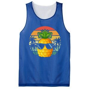 Summer Vibes Vacay Mode Cool Pineapple Retro Tropical Summer Funny Gift Mesh Reversible Basketball Jersey Tank