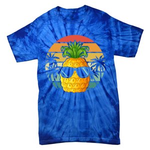 Summer Vibes Vacay Mode Cool Pineapple Retro Tropical Summer Funny Gift Tie-Dye T-Shirt