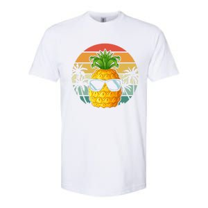 Summer Vibes Vacay Mode Cool Pineapple Retro Tropical Summer Funny Gift Softstyle CVC T-Shirt