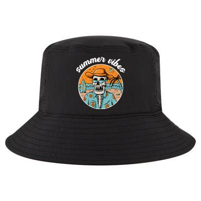 Summer Vibes Vintage Retro Skeleton Cool Comfort Performance Bucket Hat