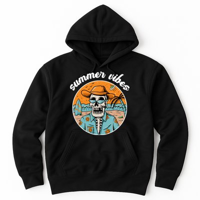 Summer Vibes Vintage Retro Skeleton Hoodie