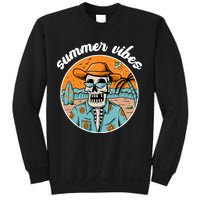 Summer Vibes Vintage Retro Skeleton Sweatshirt