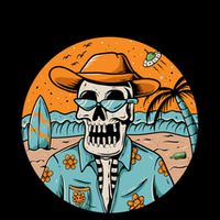 Summer Vibes Vintage Retro Skeleton Mug