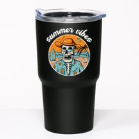 Summer Vibes Vintage Retro Skeleton Tumbler