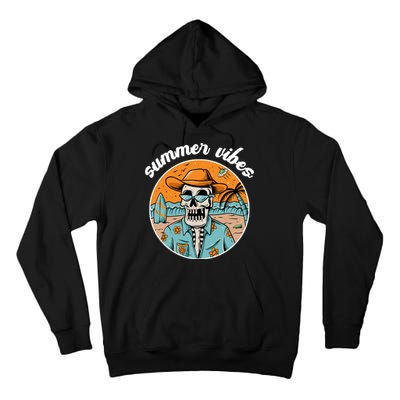 Summer Vibes Vintage Retro Skeleton Tall Hoodie