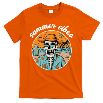 Summer Vibes Vintage Retro Skeleton T-Shirt