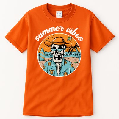 Summer Vibes Vintage Retro Skeleton Tall T-Shirt