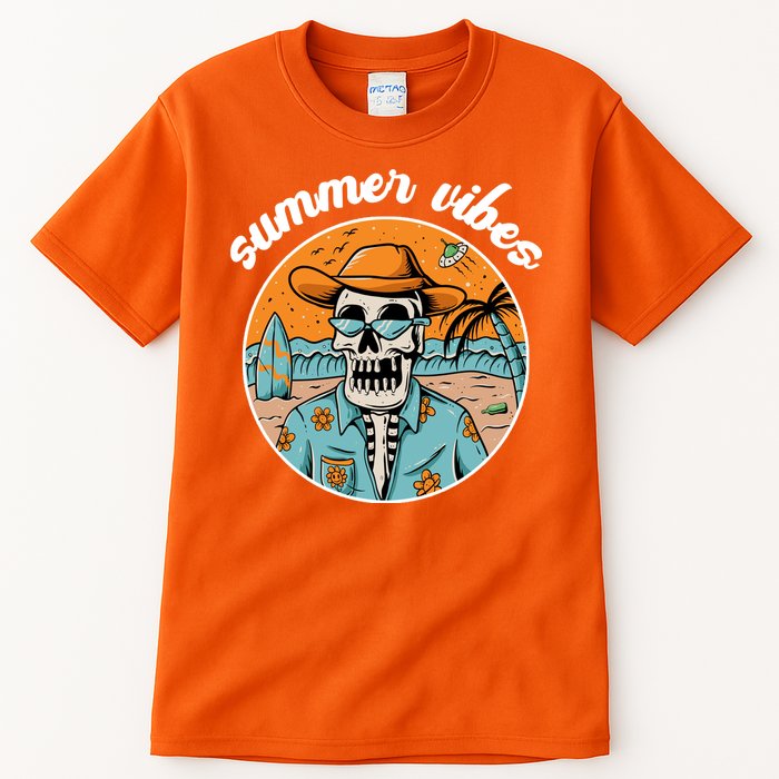 Summer Vibes Vintage Retro Skeleton Tall T-Shirt