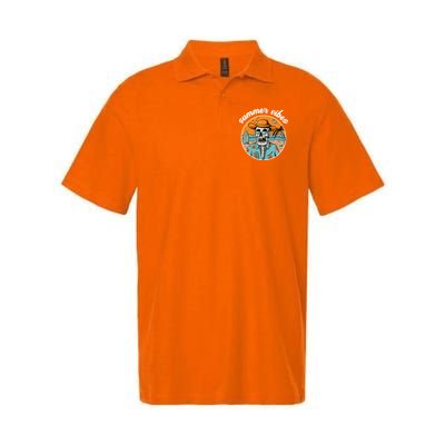 Summer Vibes Vintage Retro Skeleton Polo