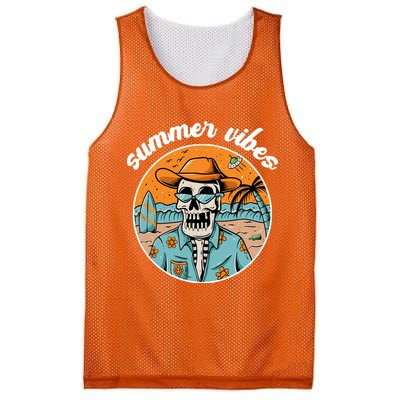 Summer Vibes Vintage Retro Skeleton Mesh Reversible Basketball Jersey Tank