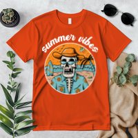 Summer Vibes Vintage Retro Skeleton Premium T-Shirt