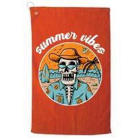 Summer Vibes Vintage Retro Skeleton Golf Towel