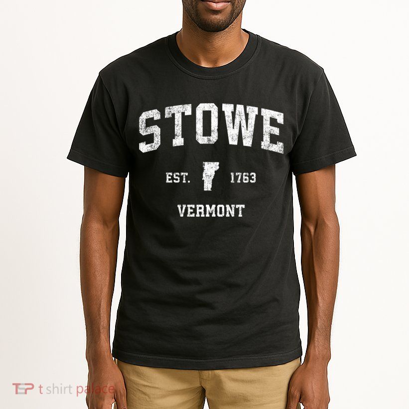 Stowe Vermont Vt Vintage Established Sports Design Tall T-Shirt