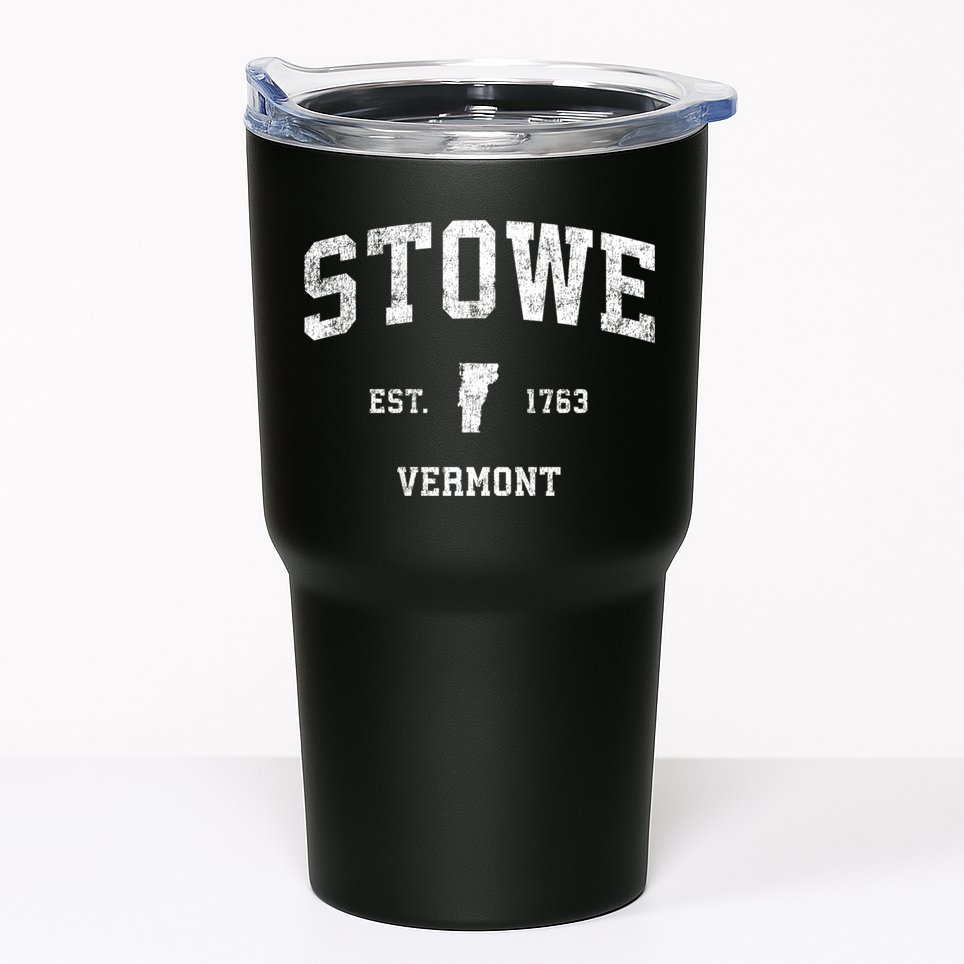 Stowe Vermont Vt Vintage Established Sports Design Tumbler