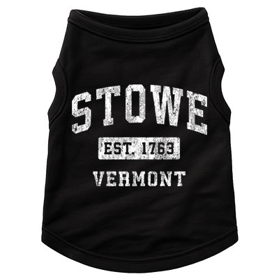Stowe Vermont Vt Vintage Established Sports Doggie Tank