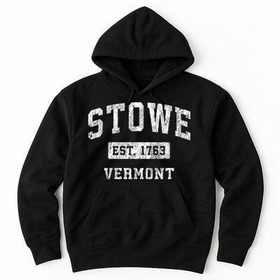 Stowe Vermont Vt Vintage Established Sports Hoodie