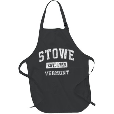 Stowe Vermont Vt Vintage Established Sports Apron